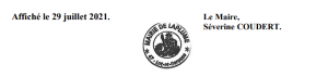 Conseil municipal du 22 juillet 2021