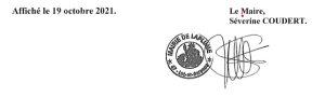 Conseil municipal du 18 octobre 2021