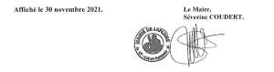 Conseil municipal du 22 novembre 2021