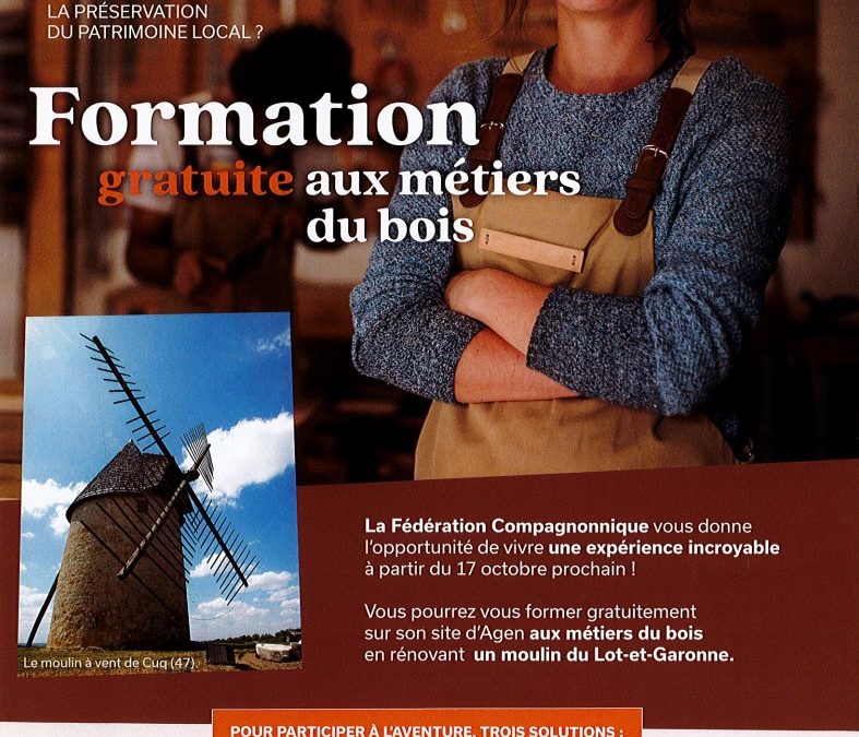 Formation gratuite au métier du bois